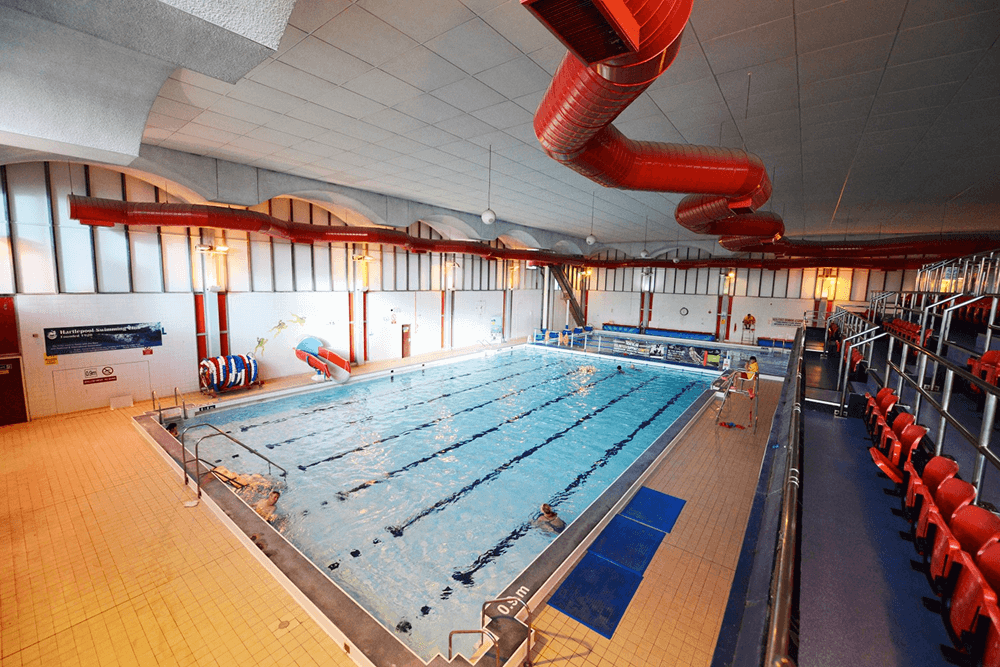 Swimming pool and slide