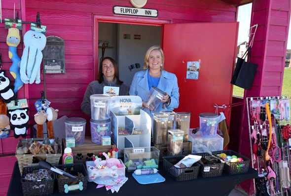 Councillor Pamela Hargreaves, Leader of Hartlepool Borough Council, (right) with Lisa Neville.