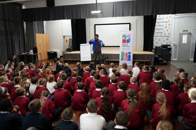 Matt Abbott captivates the pupils in his poetry workshop