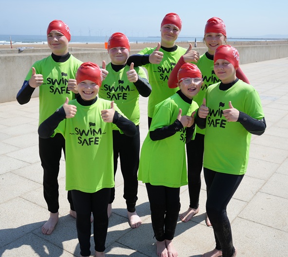 Pupils at a Swim Safe session