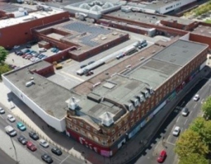 drone view of middleton grange shopping centre
