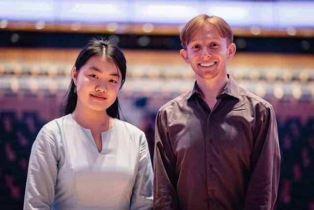 Xunyu Zhou and Sam Rosenthal. Photo credit: Thomas Jackson – TyneSight Photographic