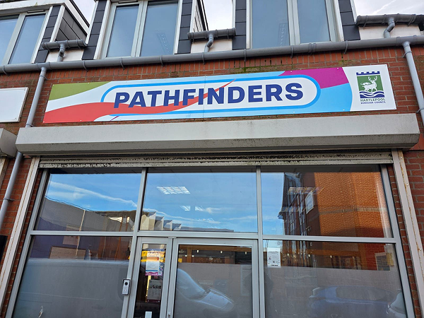 External venue front of pathfinders