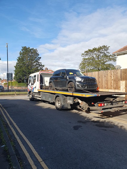One of the seized vehicles